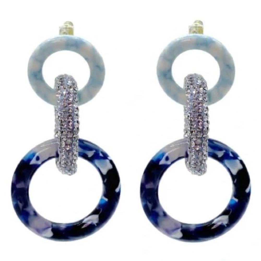 LELE sadoughi triple hoops long earrings